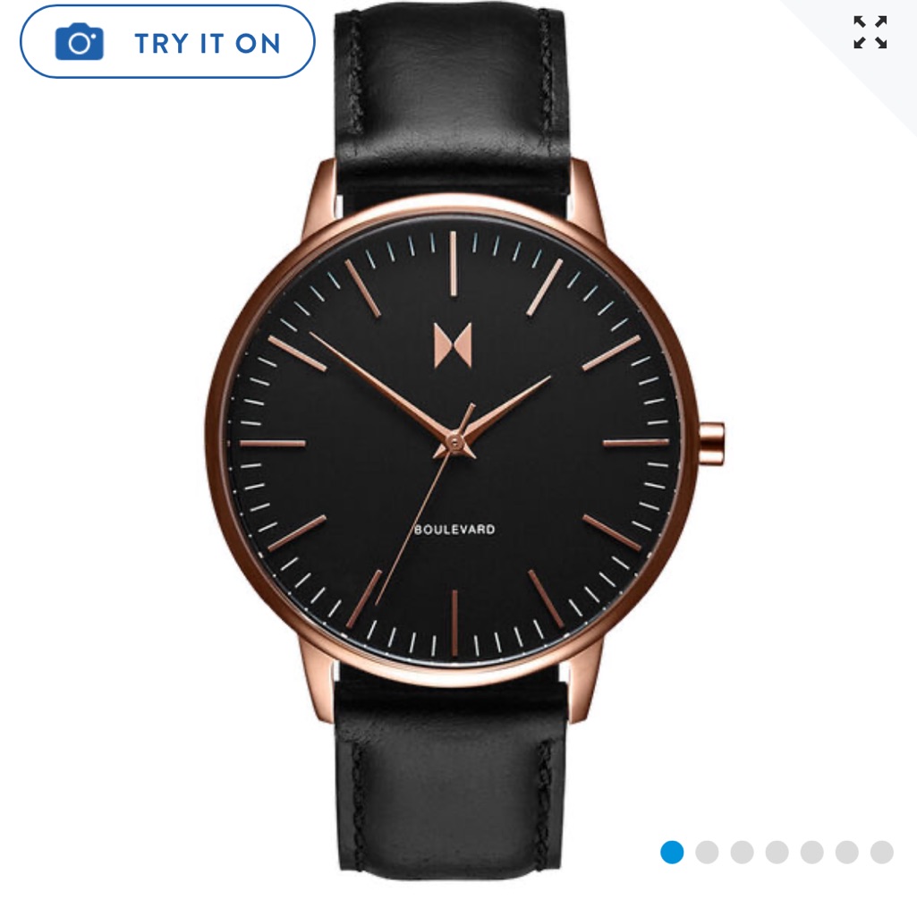 Mvmt Black And Rose Gold Boulevard Watch